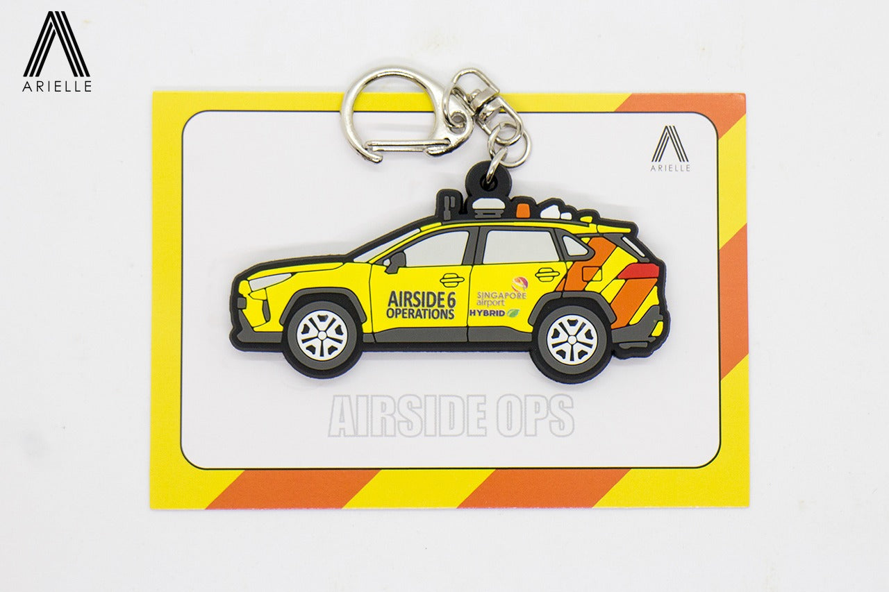 Singapore Airport Airside Operations Vehicle Keychain (RAV4)