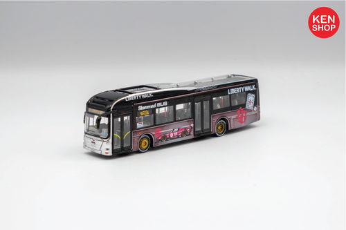 Liberty Walk (LBWK) × KenShop MAN A22 Collectible Bus Set – Pink & Black