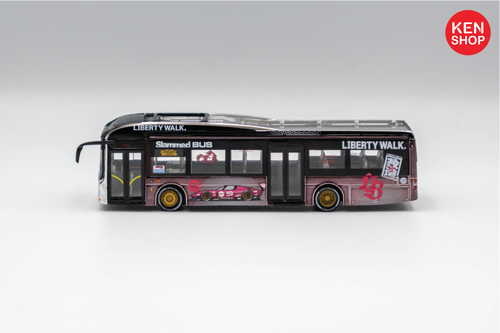 Liberty Walk (LBWK) × KenShop MAN A22 Collectible Bus Set – Pink & Black