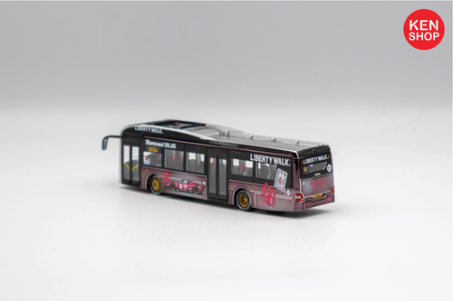Liberty Walk (LBWK) × KenShop MAN A22 Collectible Bus Set – Pink & Black