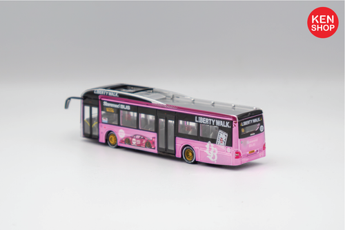 Liberty Walk (LBWK) × KenShop MAN A22 Collectible Bus Set – Pink & Black