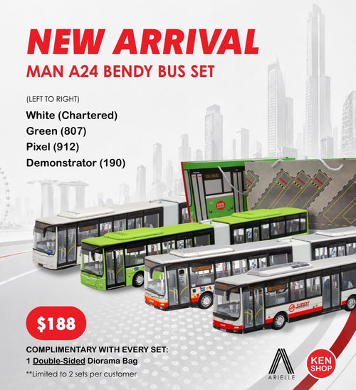 Singapore Bus - MAN A24 Bendy Bus Set – 4 Bus Models